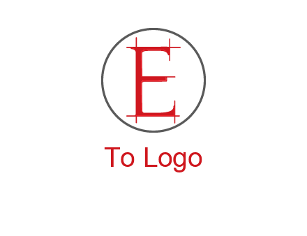 letter e inside the circle logo