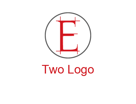 letter e inside the circle logo