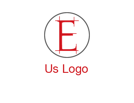 letter e inside the circle logo