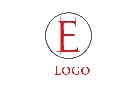 letter e inside the circle logo