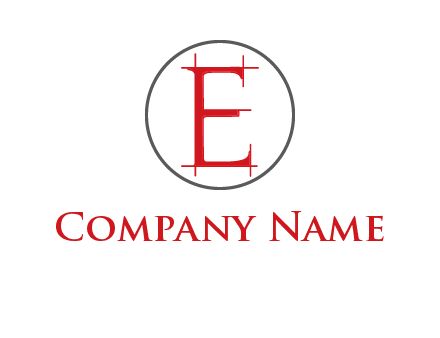 letter e inside the circle logo