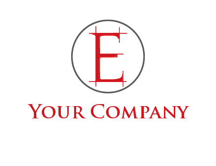 letter e inside the circle logo