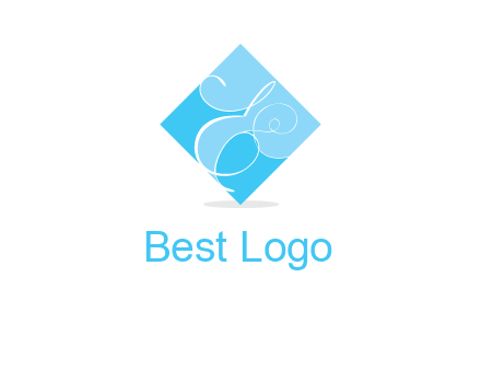 elegant letter e inside the rhombus shape logo