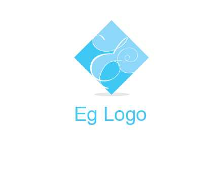 elegant letter e inside the rhombus shape logo