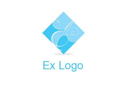 elegant letter e inside the rhombus shape logo
