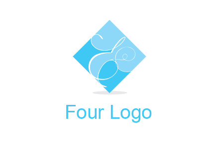 elegant letter e inside the rhombus shape logo
