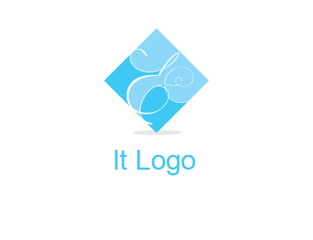 elegant letter e inside the rhombus shape logo