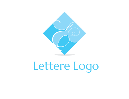 elegant letter e inside the rhombus shape logo