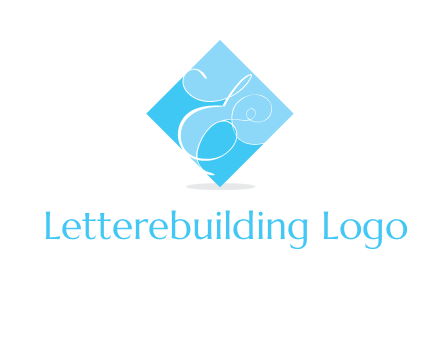 elegant letter e inside the rhombus shape logo