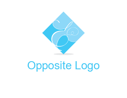 elegant letter e inside the rhombus shape logo