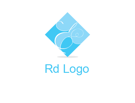 elegant letter e inside the rhombus shape logo