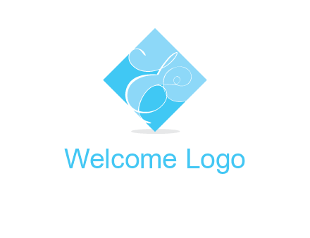 elegant letter e inside the rhombus shape logo