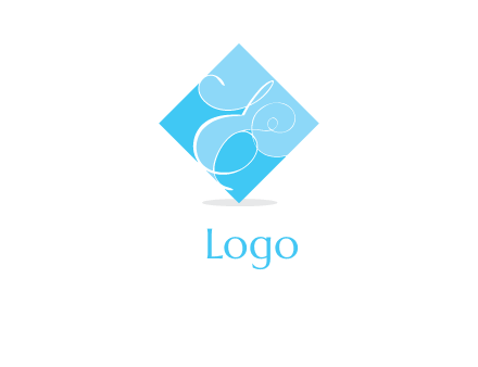 elegant letter e inside the rhombus shape logo