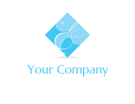 elegant letter e inside the rhombus shape logo