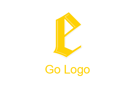 old font letter E
