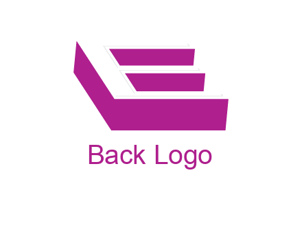 negative spacing 3D letter E