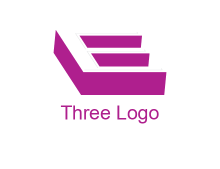 negative spacing 3D letter E