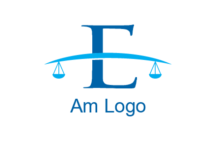 letter e incorporated with scale logo