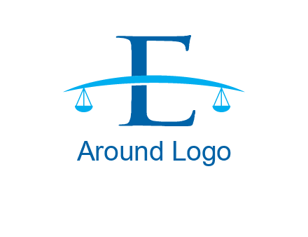 letter e incorporated with scale logo