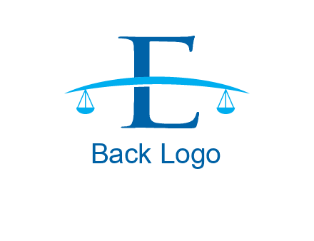 letter e incorporated with scale logo