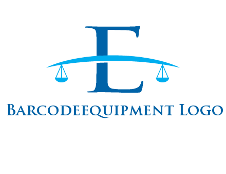 letter e incorporated with scale logo