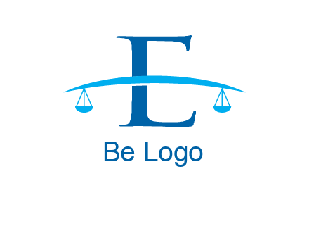 letter e incorporated with scale logo
