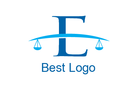letter e incorporated with scale logo