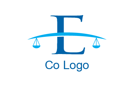 letter e incorporated with scale logo