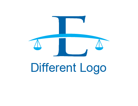 letter e incorporated with scale logo