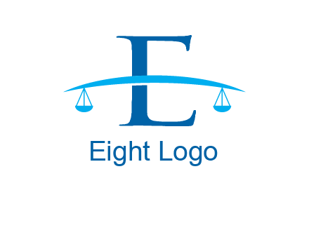 letter e incorporated with scale logo