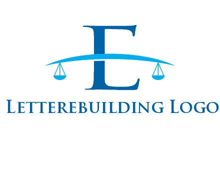 letter e incorporated with scale logo