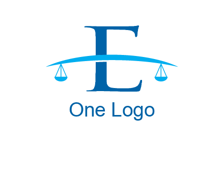 letter e incorporated with scale logo