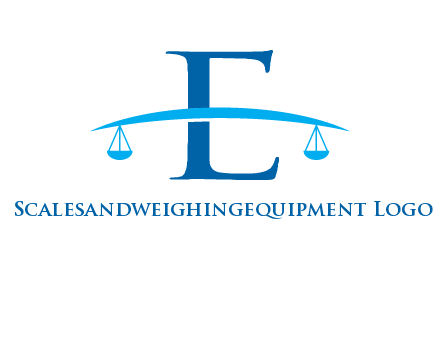 letter e incorporated with scale logo