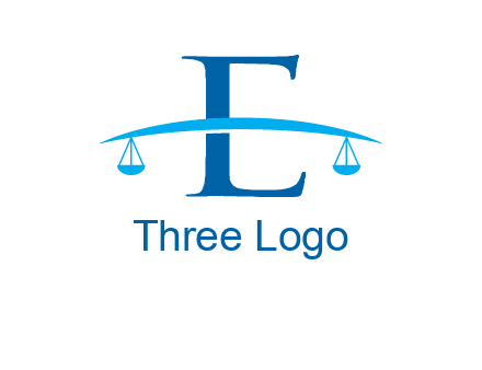 letter e incorporated with scale logo