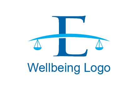 letter e incorporated with scale logo