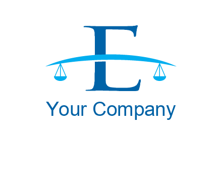 letter e incorporated with scale logo