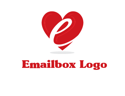 letter e inside the heart logo