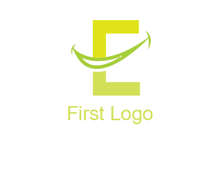 smile incorporated with letter e logo