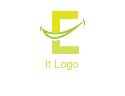 smile incorporated with letter e logo