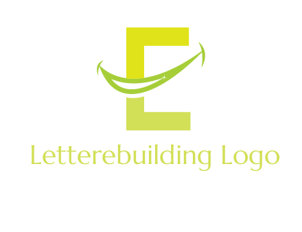 smile incorporated with letter e logo