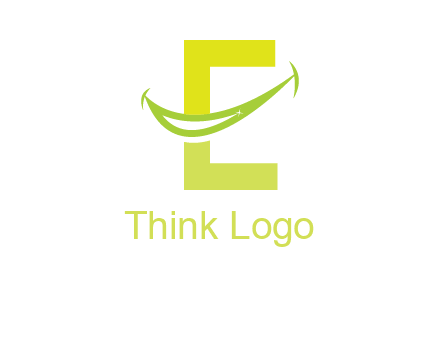 smile incorporated with letter e logo