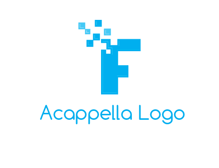 technology squares incorporated with letter f logo