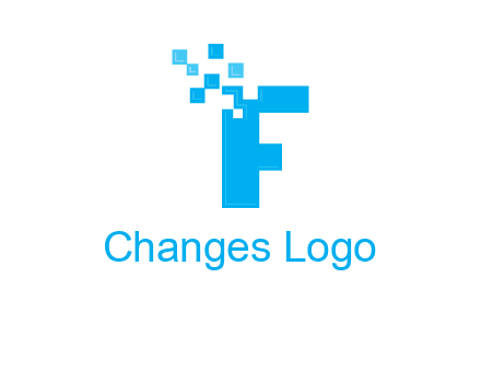 technology squares incorporated with letter f logo