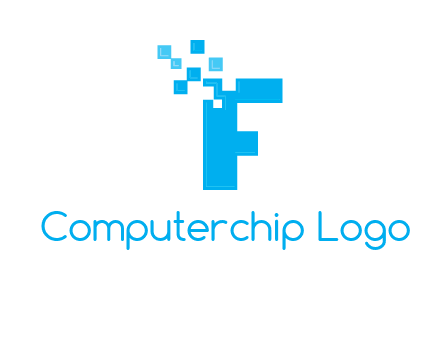 technology squares incorporated with letter f logo