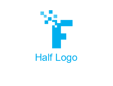 technology squares incorporated with letter f logo