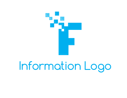 technology squares incorporated with letter f logo