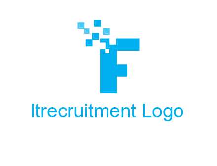 technology squares incorporated with letter f logo
