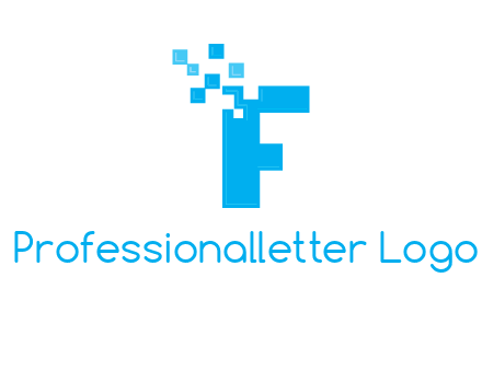 technology squares incorporated with letter f logo