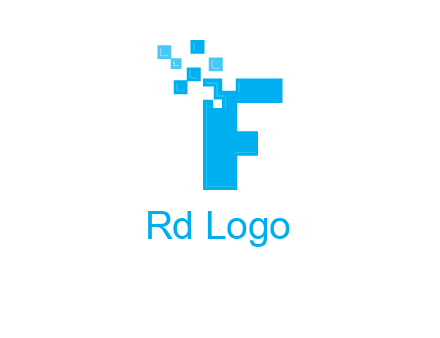 technology squares incorporated with letter f logo