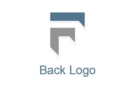 shapes forming negative spacing letter F